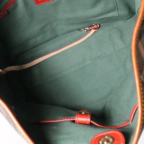 DOONEY & BOURKE Tartan Plaid Shopper Tote Purse VTG - Picture 14 of 16